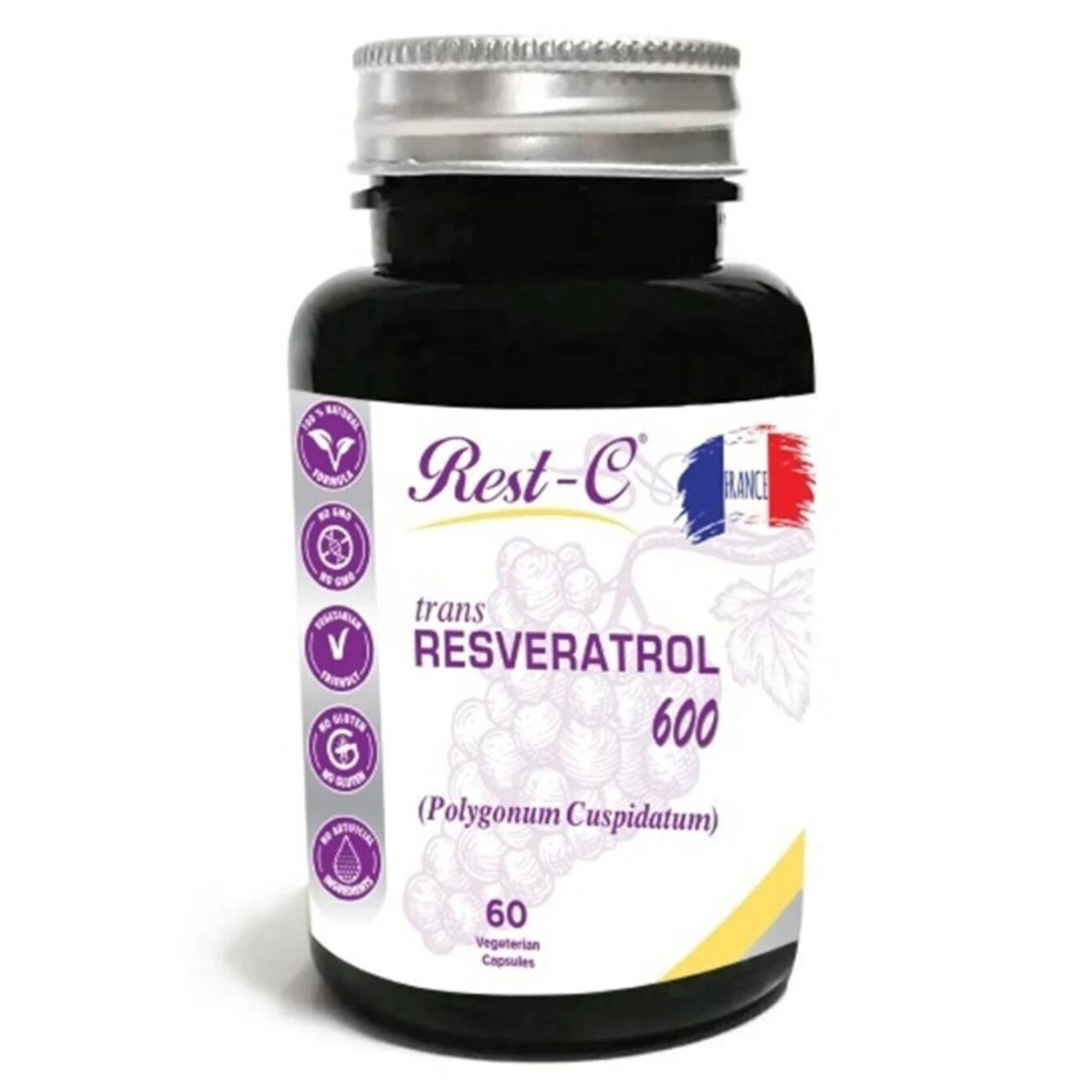 Rest-C Trans Resveratrol 600 mg 60 Capsules