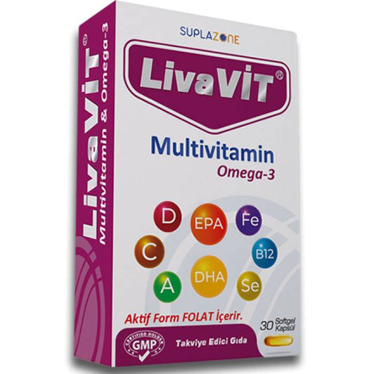 Livavit Multivitamin Omega-3 30 Softgel Capsules